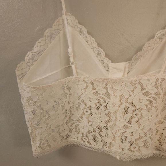 Kayser 1970's Cotton Lace Bralette Crop/Brami - Picture 15 of 16